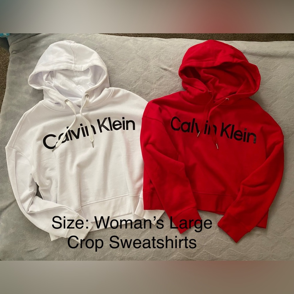 Calvin Klein Woman’s Large Crop Sweatshirts
